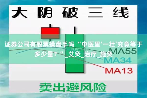 证券公司有股票操盘手吗 “中医里‘一壮’究竟等于多少量？”_艾灸_治疗_施灸