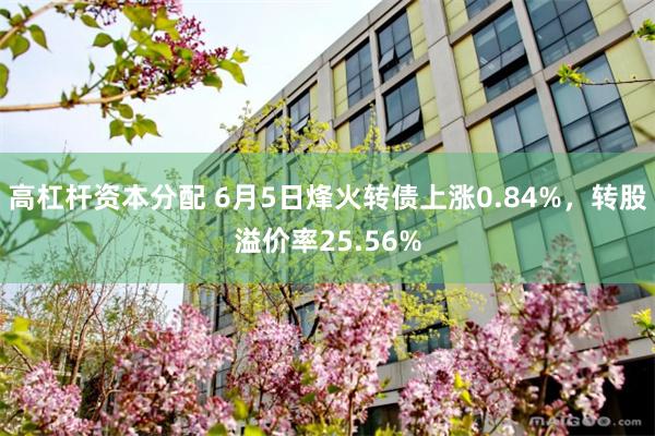 高杠杆资本分配 6月5日烽火转债上涨0.84%，转股溢价率25.56%