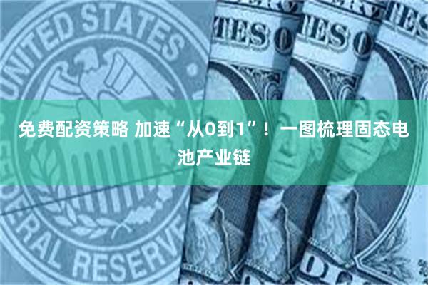 免费配资策略 加速“从0到1”！一图梳理固态电池产业链